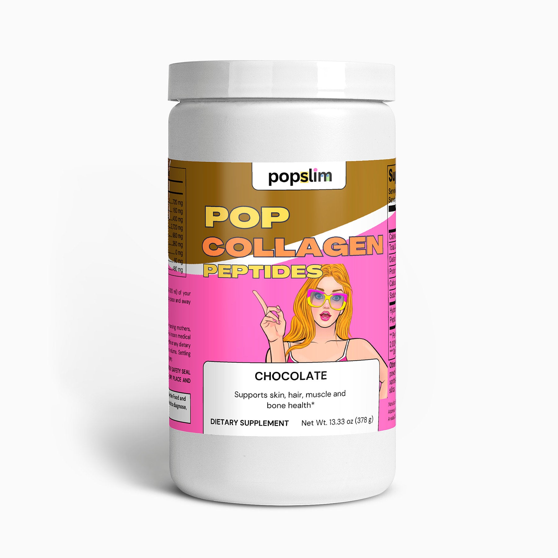 Pop Collagen Peptides Powder (Chocolate)